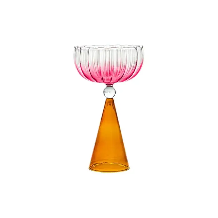 Coupe en Verre Coloré pour Crème Glacée