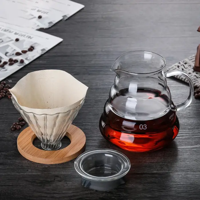 Cafetière en verre avec filtre