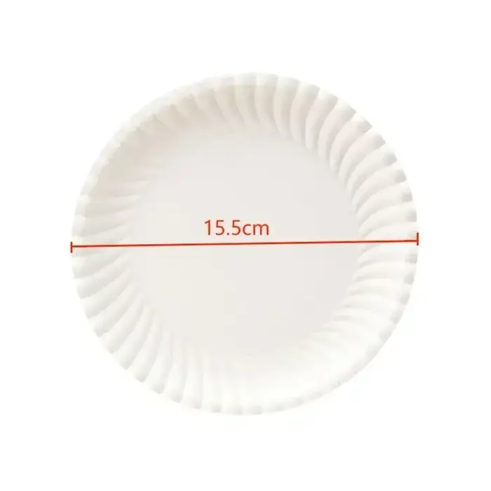Assiettes rondes en papier jetables de 6 pouces