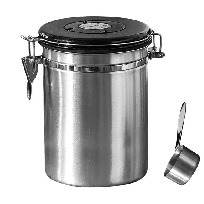 Boîte de rangement sous vide portable pour grains de café