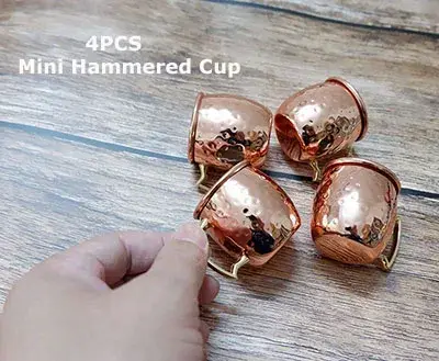 Mini-tasses martelées pour Moscow Mule et expresso, verres à shot : Adorables tasses de 2 oz pour mi