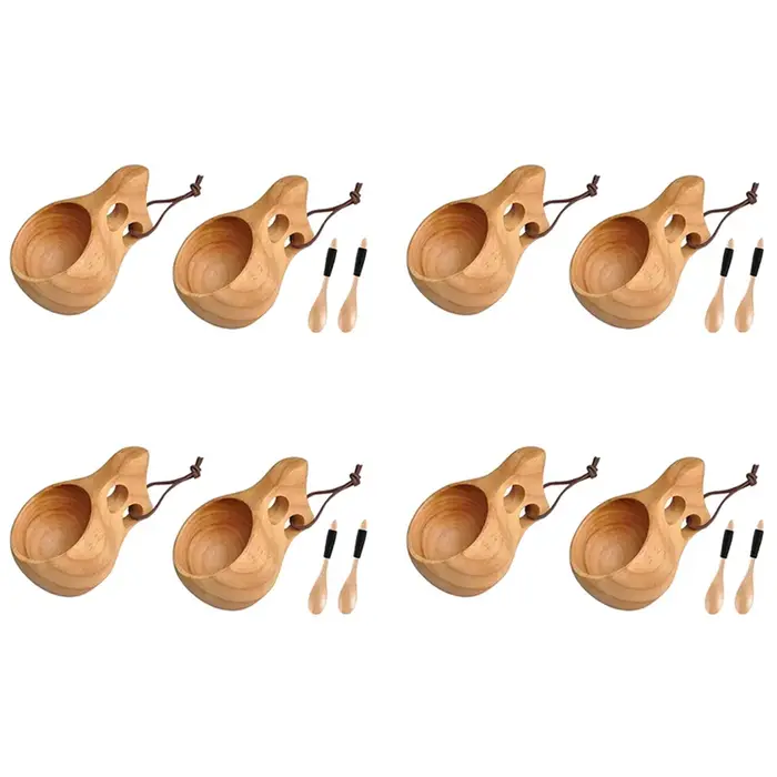 8Pack tasse en bois de Style nordique Kuksa