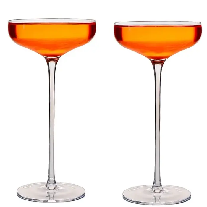 Verre à Martini élégant à tige ultra haute pour Bar japonais