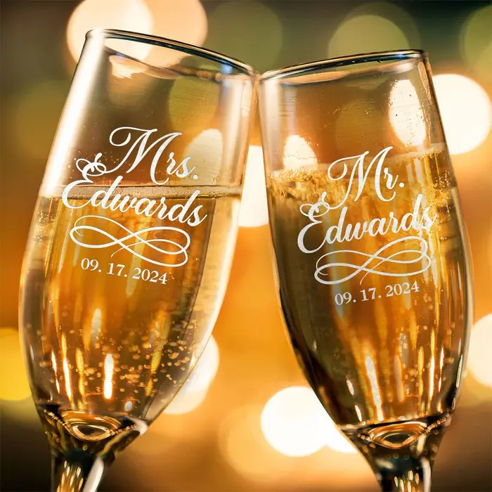 Flûtes à champagne personnalisées