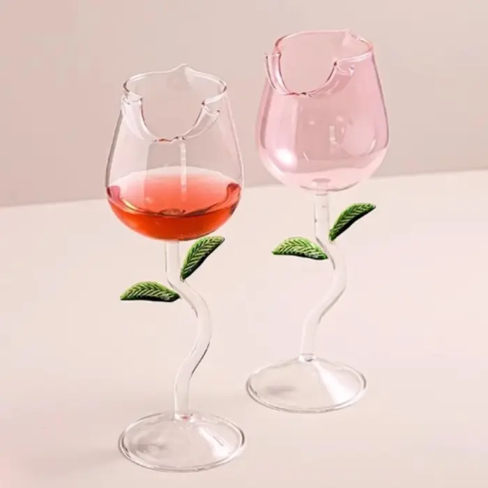 Verre à vin en or Rose