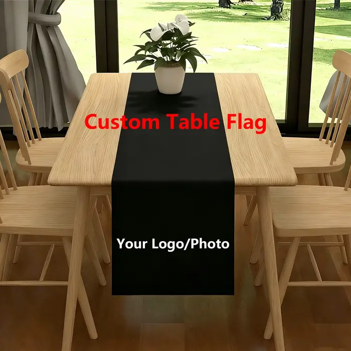 Chemin de table personnalisé à imprimer soi-même, motif personnalisé, en polyester, pour la décorati