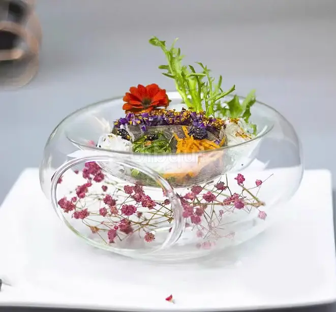 Filles en verre transparent avec ouverture latérale