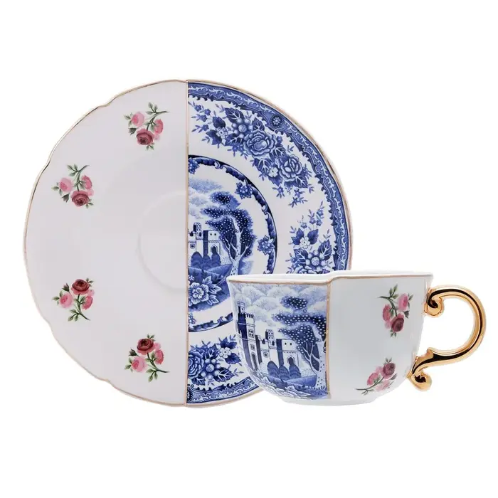 Tasse à café en céramique pour le thé de l'après-midi avec soucoupe
