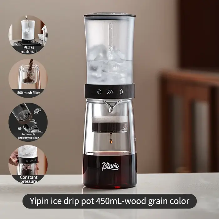 Bincoo – Pot d'égouttement de glace en verre Transparent, filtre anti-goutte, Extraction concentrée,