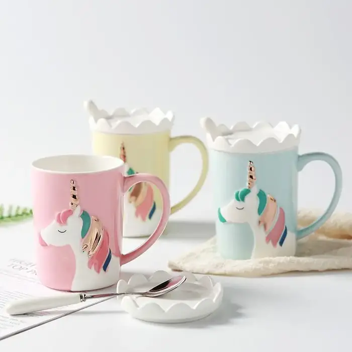 Tasse à café nordique licorne