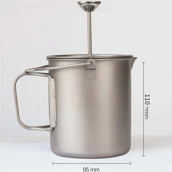 750Ml tasse à café en titane pur