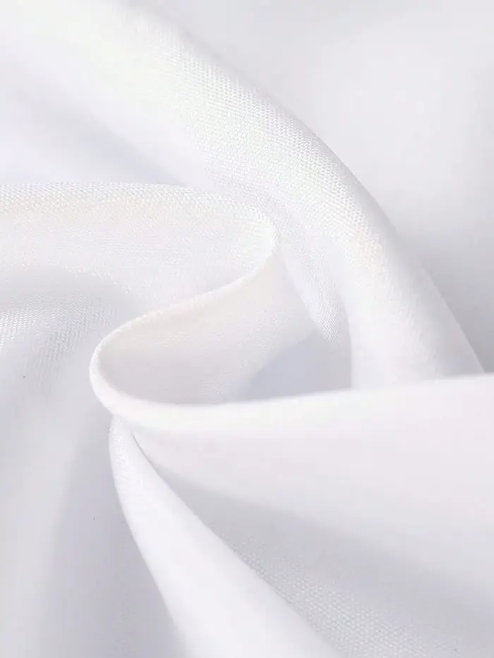 Nappe blanche, style moderne, polyester, ronde, résistante aux taches, infroissable, lavable, cuisine, salle à manger, mariage, banquet