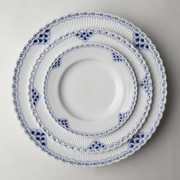 Assiette en céramique bleue Princesse