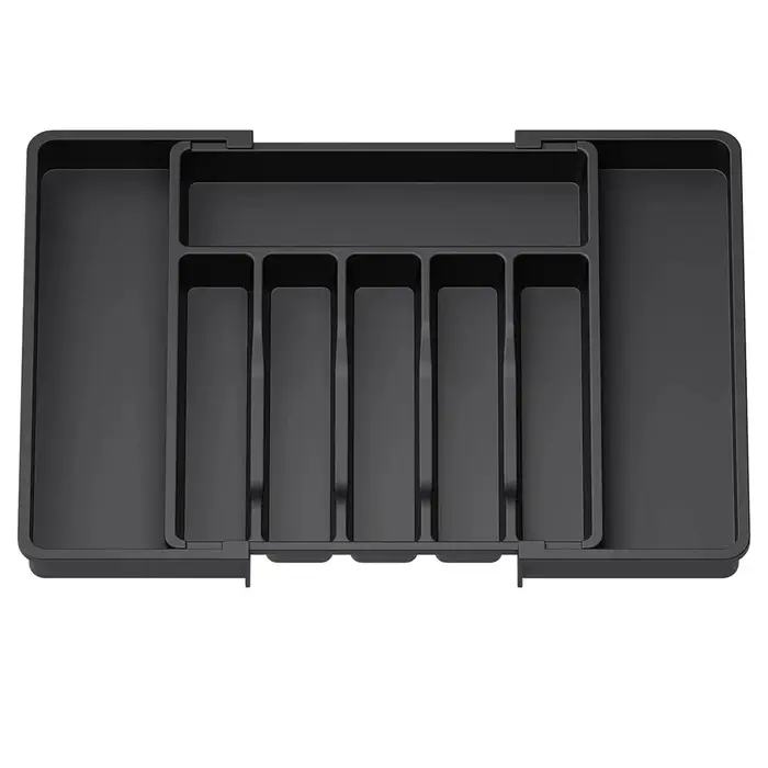 Organisateur de tiroir à couverts réglable, plateau extensible en plastique pour cuillères, fourchet