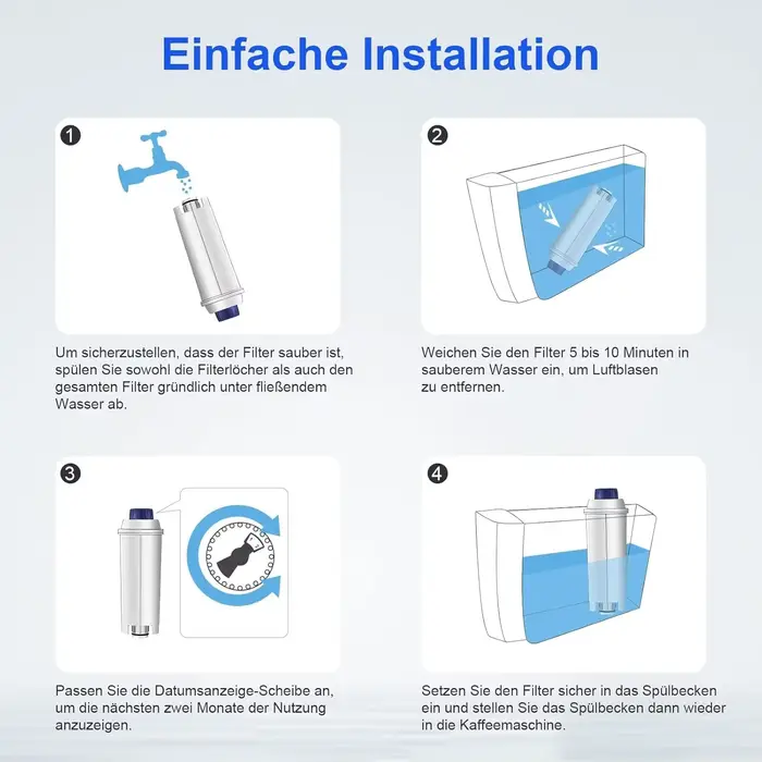 Filtre à eau de remplacement pour Machines à café Delonghi