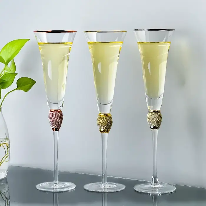 Verre Créatif à Bords Dorés pour Vin Rouge, Cocktail, Champagne, Whisky, Bar, ix, Gobelet, Fournitures de Mariage, Cadeau, 2 Pièces