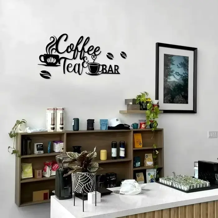 Panneau de Bar à café en métal