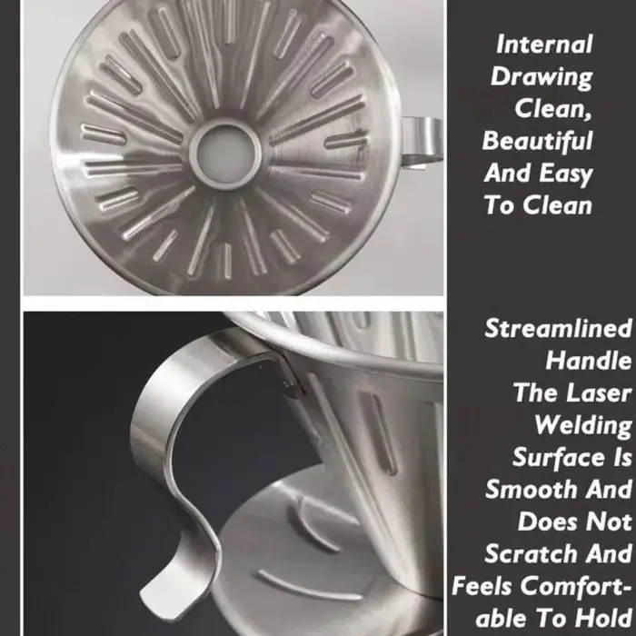 Nouveau V01 V02 goutteur de café Barista verser sur acier inoxydable filtre