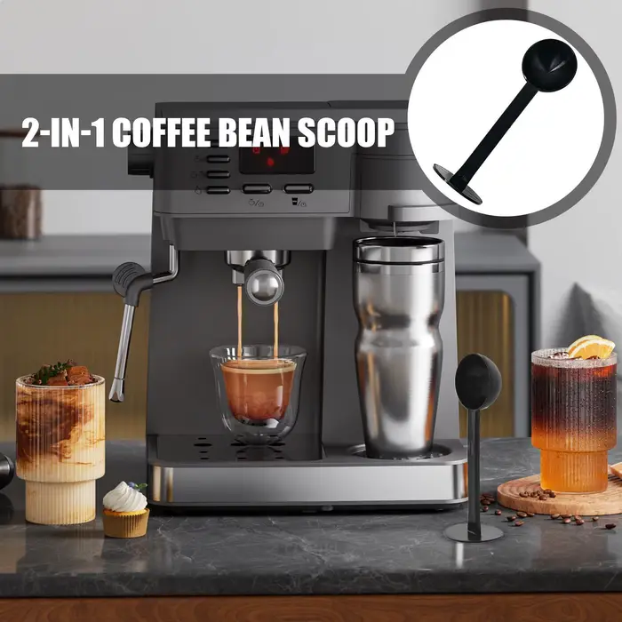 Cuillère doseuse et tasseur à café expresso – Outils essentiels pour mesurer et presser