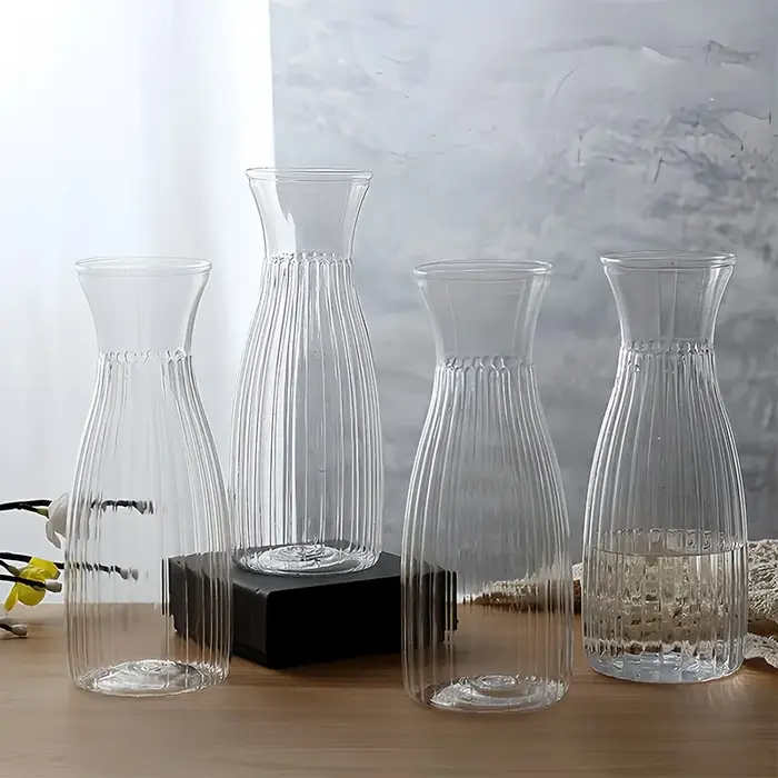 6 petits vases transparents modernes - pour décorer les tables de mariage et les salles à manger