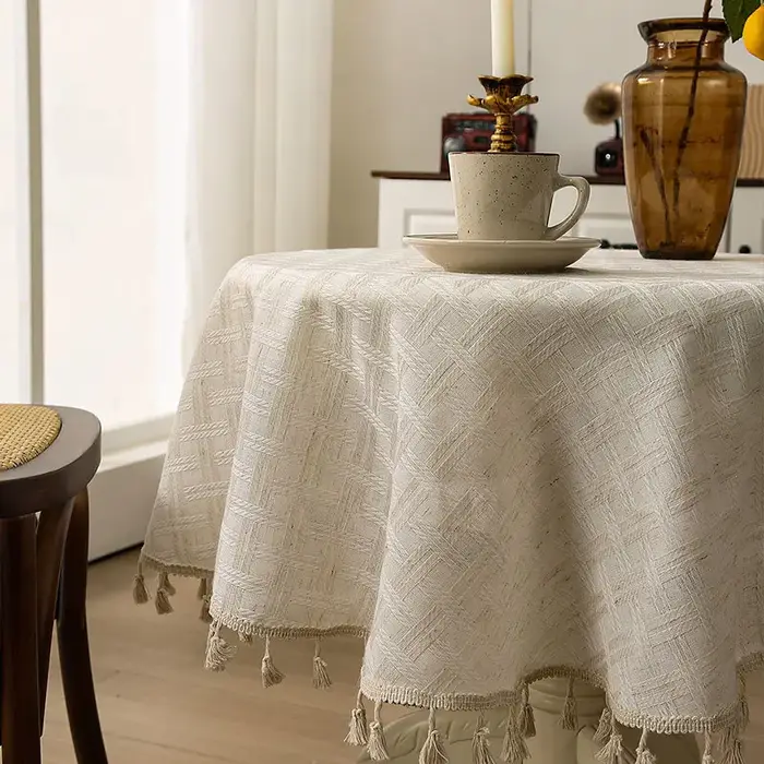 Nappe rectangulaire japonaise Beige