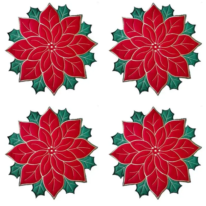Napperons brodés de noël tendance chaude