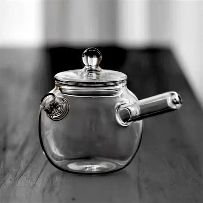 Théière en verre de style japonais avec filtre, théière à boire une hypothèque, petit service à thé