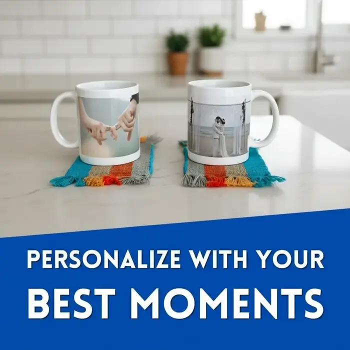 Mug personnalisé avec photos et texte - Mug souvenir unique - Cadeau idéal pour un anniversaire