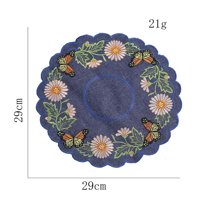 Polymères ronds en tissu pour table à manger de luxe