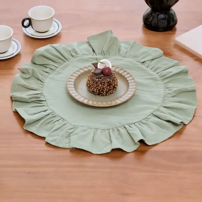 Set de table rustique, couleur unie