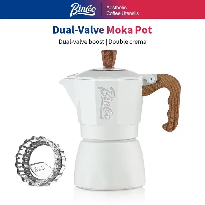 Bincoo – Pot Moka à double Valve