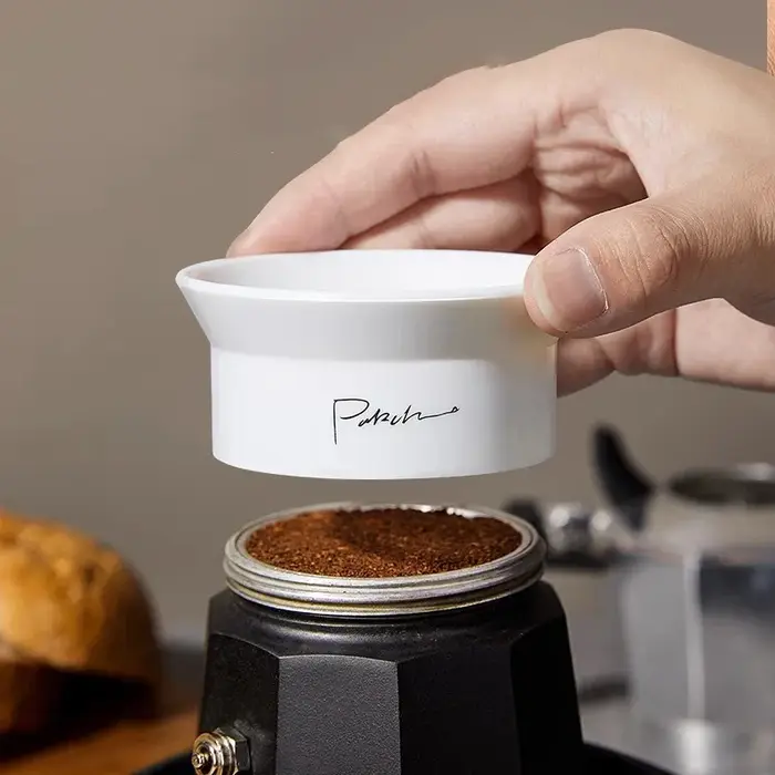 Pot à moka anti-vol avec anneau de remplissage de poudre