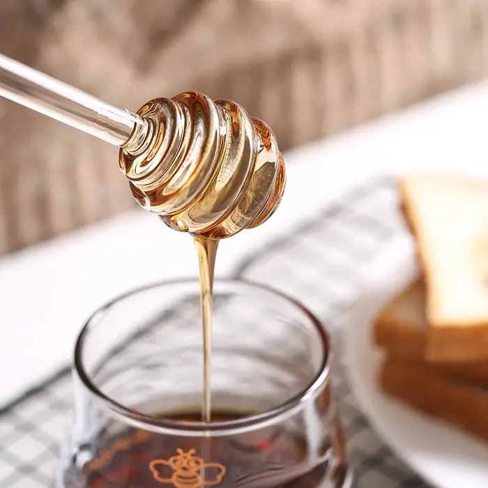 Cuillère à miel en verre de 6 pouces