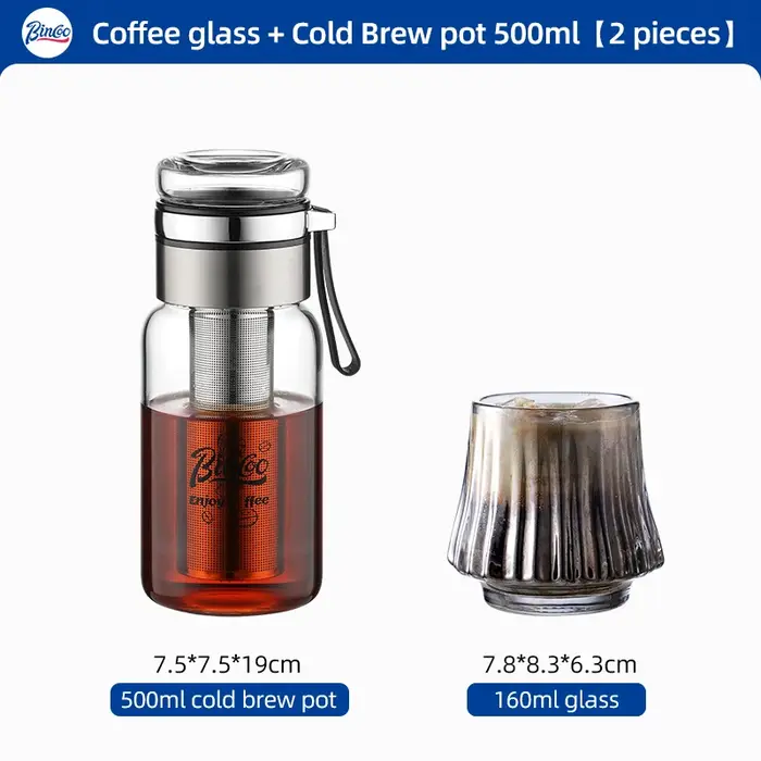Bincoo tasse à café en verre résistant à la chaleur 160Ml bière lait café tasses d'eau tasse à verre