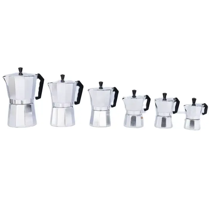 Cafetière en alliage Moka Pot 50ml 100ml 150ml 300ml 450ml 600ml percolateur à expresso Pot