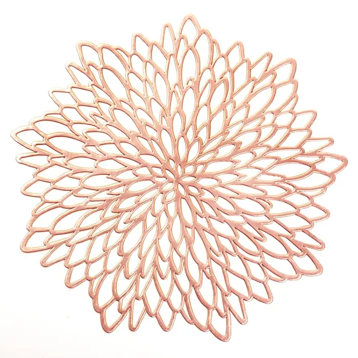 Napperons en PVC à feuilles ajourées, 4 pièces, lavables, résistants à la chaleur, en vinyle, pour c