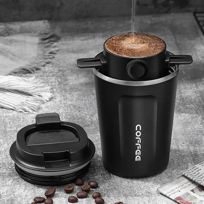 Filtre à café pliable portable en acier inoxydable