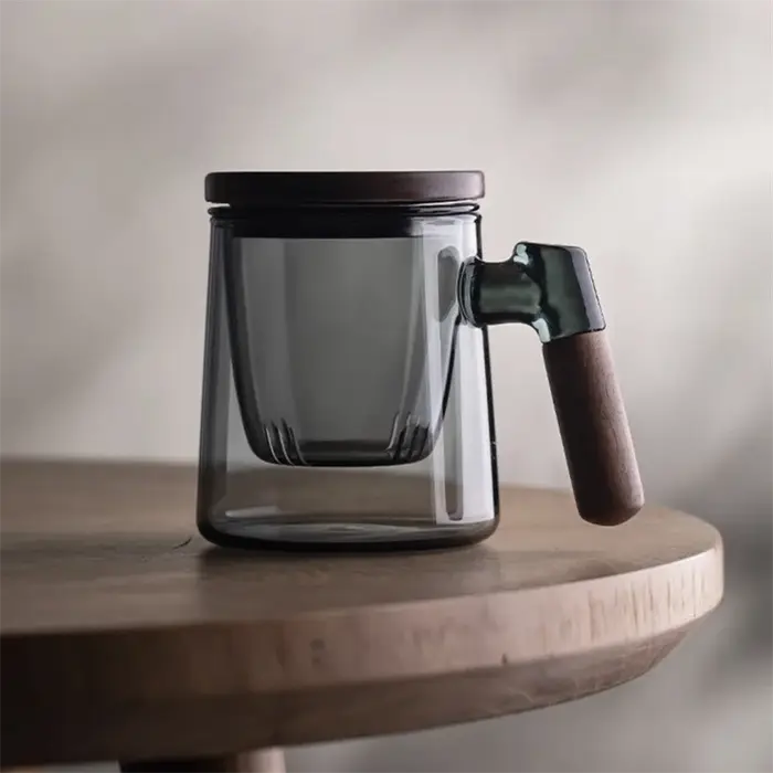 Tasse à thé en verre résistante à la chaleur de 400ml