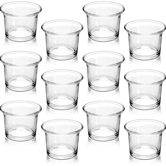 Porte-bougies votives en verre, Porte-bougies chauffe-plat en verre, Porte-bougies chauffe-plat en v