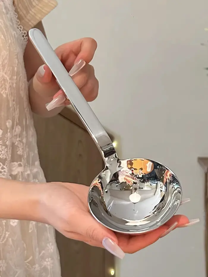 1 pièce Louche à soupe en acier inoxydable à manche court
