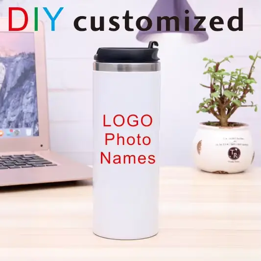 Gobelet thermos personnalisé avec votre logo, tasse à café bricolage, impression personnalisée, phot