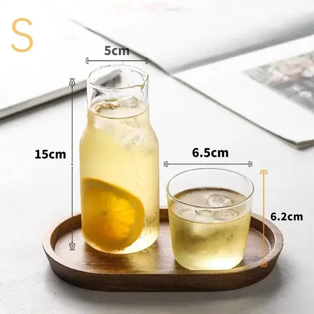 Carafe en verre avec ensemble de verres, vaisselle, carafe de chevet avec verres à boire, pichet à b