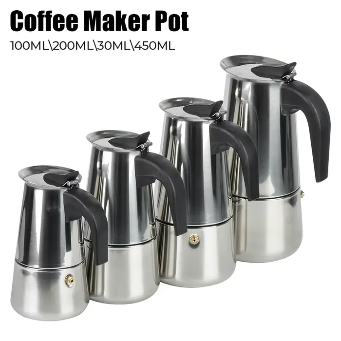 Cafetière Moka en acier inoxydable