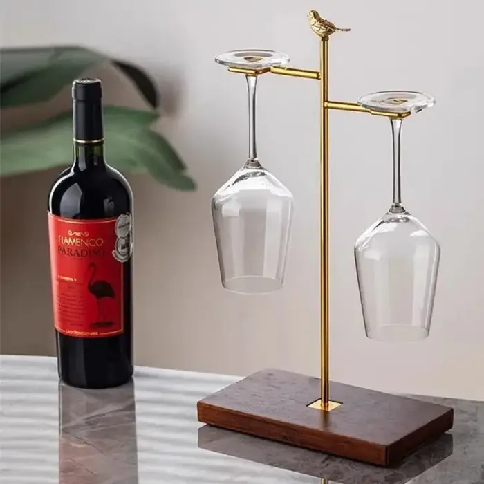 Présentoir de support de verre à vin de maison haut de gamme-support