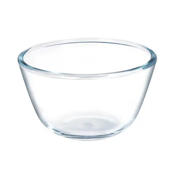 Bol en verre épais transparent pour la cuisine à domicile