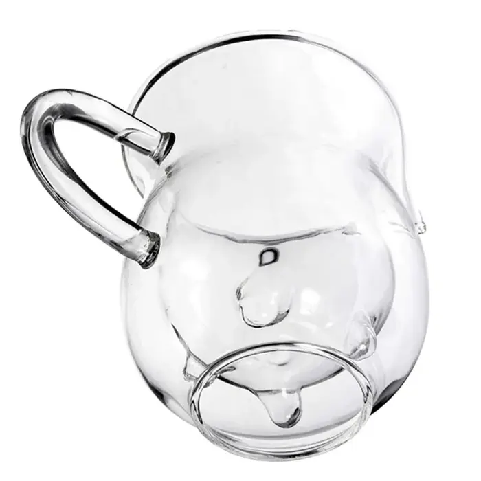 Pichet à lait créatif en verre transparent