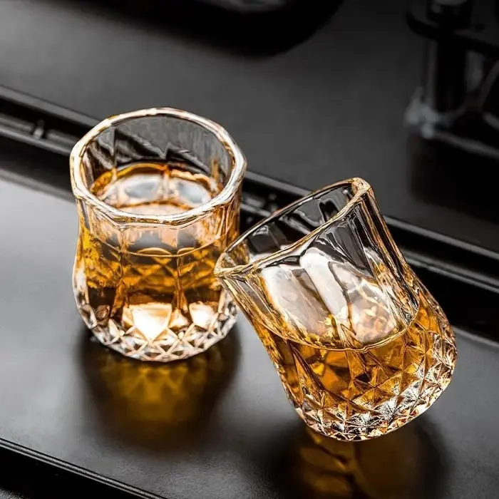 JUSTINLAU 6 pièces/ensemble tasse en verre à whisky rhum Mini