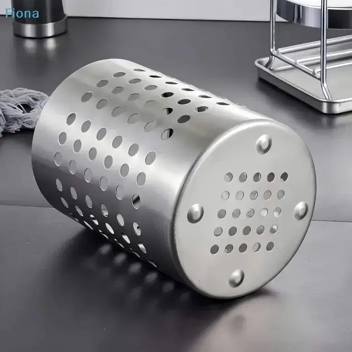 ✔ Boîte de rangement pour baguettes cylindriques en acier inoxydable