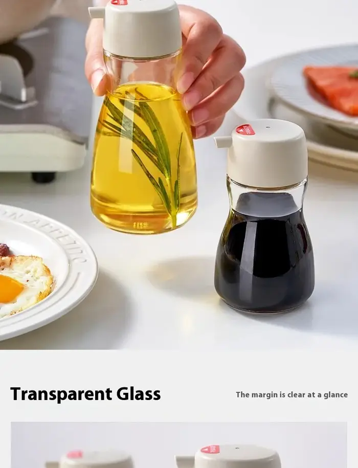 Distributeur d'huile en verre quantitatif
