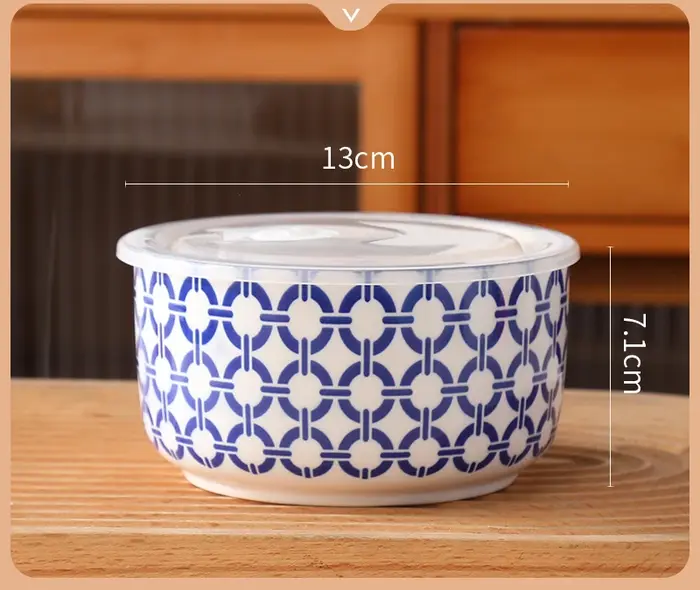 Filles en céramique avec couvercle en porcelaine, vaisselle de préparation, ustensiles de cuisine, m
